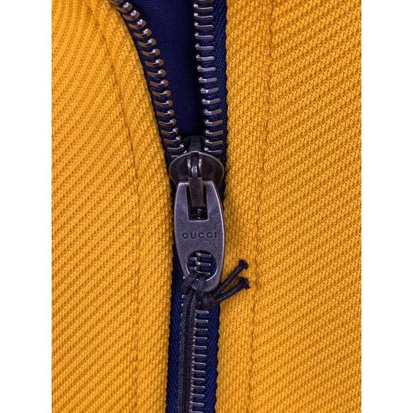 NWT Gucci two-tone Technical jersey jacket Navy Yellow Size S - Picture 11 of 16